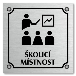Školicí místnost, 80x80mm, stříbrná, Kansas